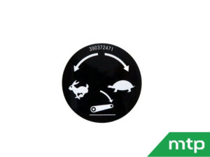 Bouton d'autocollant abaissant la vitesse Shibaura SX21/24