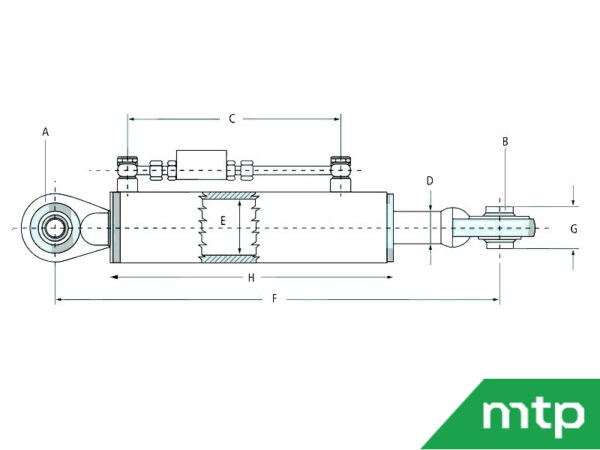 Barre supérieure hydraulique cat. 1 – Image 2