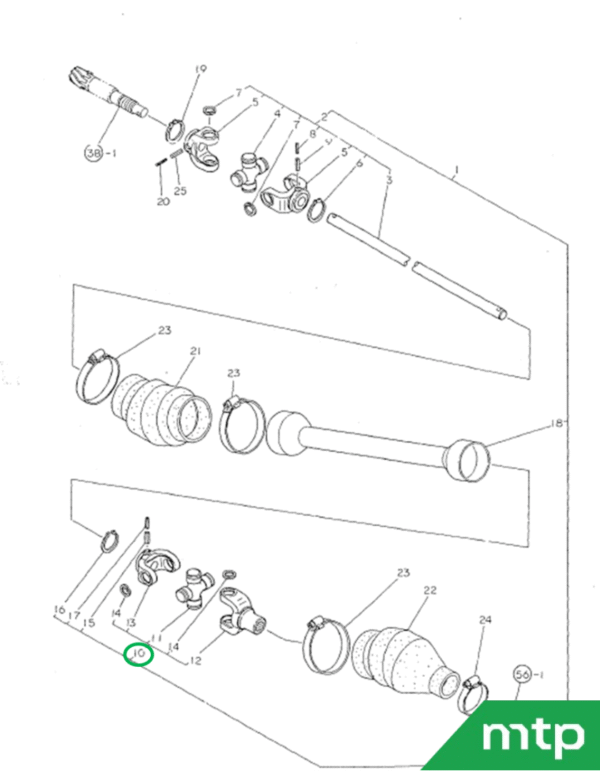 Joint transversal essieu avant 4wd Yanmar F/KE – Image 4