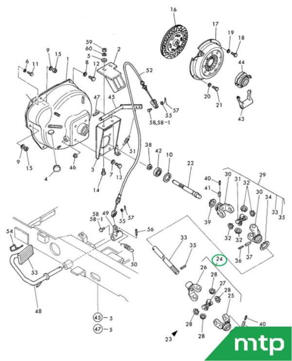 Joint transversal essieu avant 4wd Yanmar F/KE – Image 5
