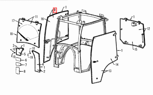 Lochmann cabinedeur Yanmar SA Rechts eerste montage – Image 2